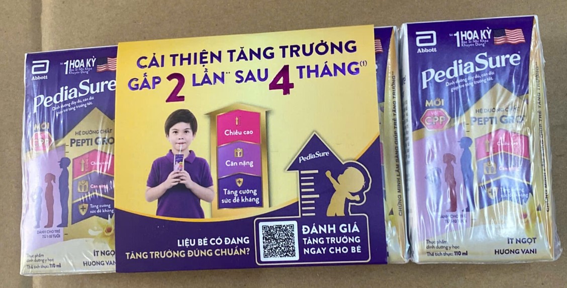 Thùng sữa uống liền Pediasure ( 12 vỉ x 500g )